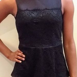 Classy Lace Sleeveless Peplum Top